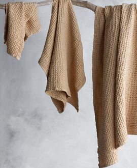 Notary Linen Waffle Towels - Sand